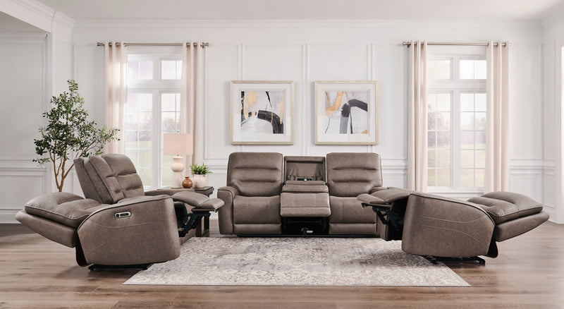 Parker Living Lawson - Sydney Brunette Zero Gravity Triple Power Reclining Sofa with Drop Down Table P2