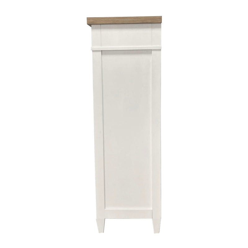 Parker House Americana Modern Bedroom King Shelter Bed 2 Nightstands Dresser with Mirror and Chest