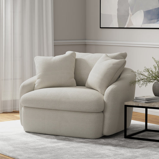 Parker Living Boomer - Utopia Sand Large Swivel Chair with 2 Toss Pillows Two Pack