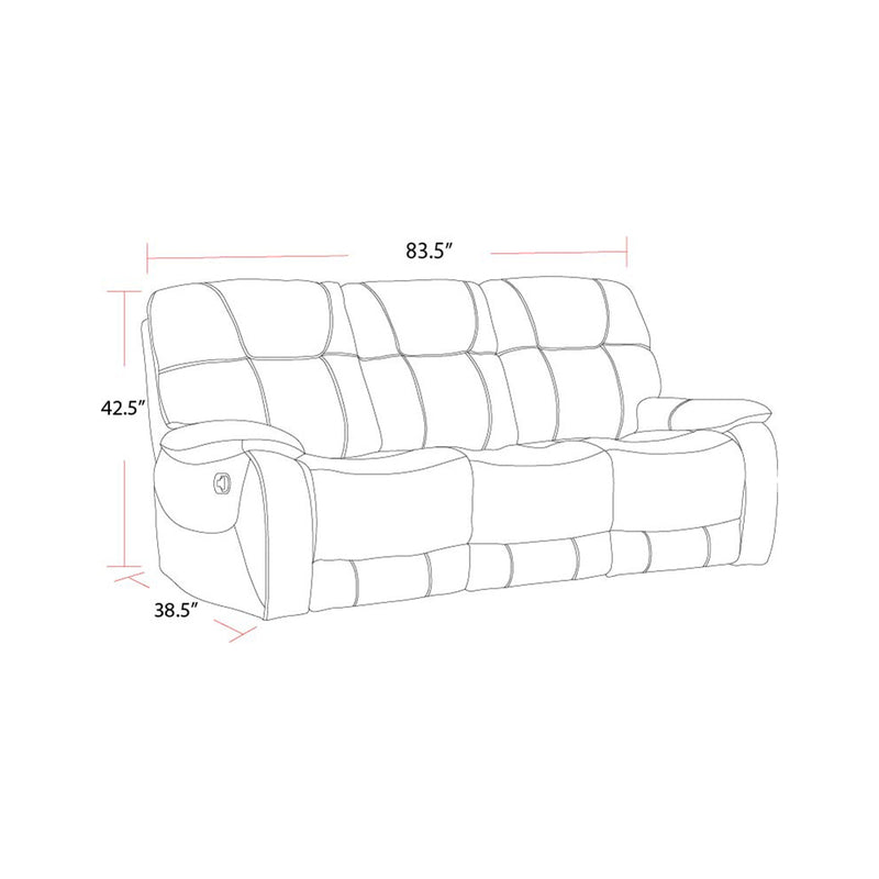 Parker Living Cooper - Shadow Grey Triple Reclining Sofa