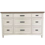 Parker House Americana Modern Bedroom King Platform Bed 2 Nightstands Dresser with Mirror and Chest