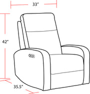 Parker Living Thriller - Natural Beauty Grey Power Swivel Glider Recliner