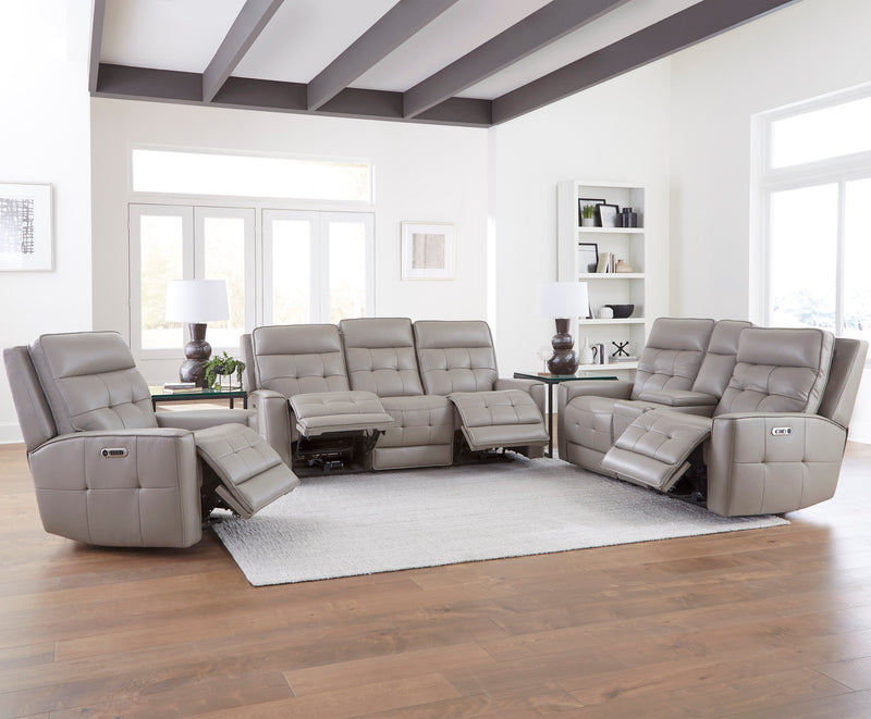 Parker Living Canterbury - Pewter Power Reclining Zero Gravity Sofa